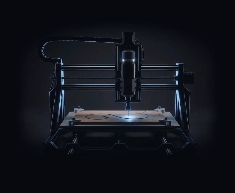 Rendu stylisé de la Carvion CNC M1, machine de découpe CNC